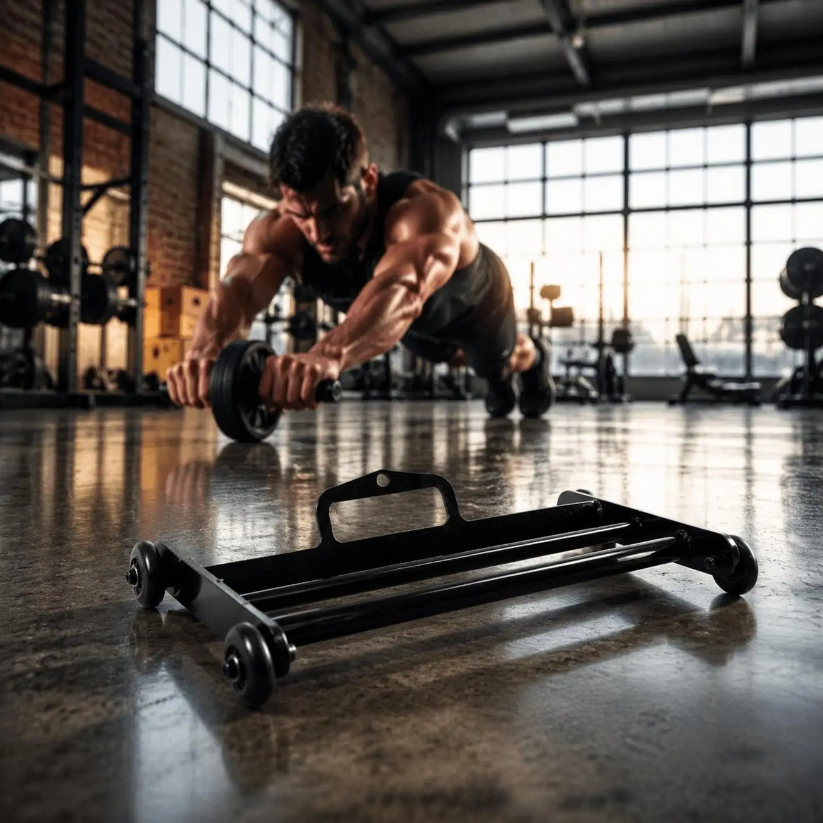 Fitness Training Roller Parallel Rails Accessible-frameFrame Roller Sturdy Build