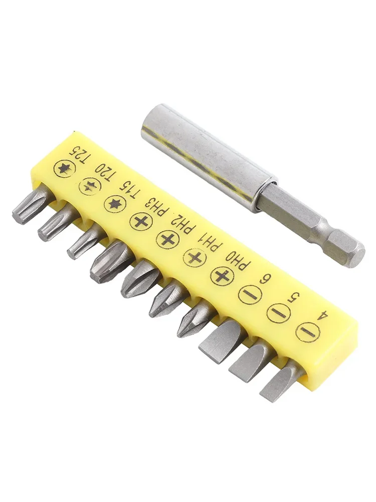 60Mm Gleuven Kruis Bit Set Doppenset Oplaadbare Boor Verbindende Schroevendraaier Kop Driver Set Bit Houder