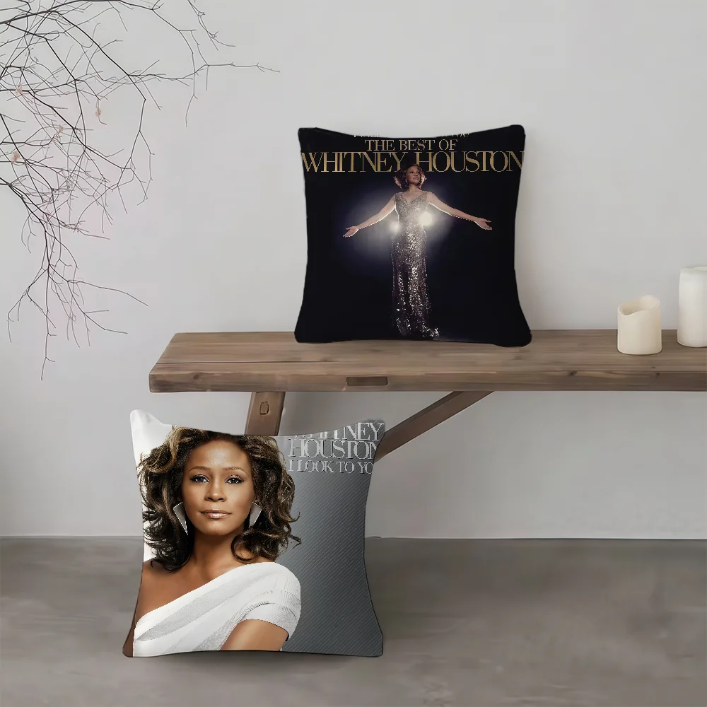 W-Whitney cushion cover Fashionable Singer Houston Style pillowcase Comfortable sofa Bedroom Personalized Decoration