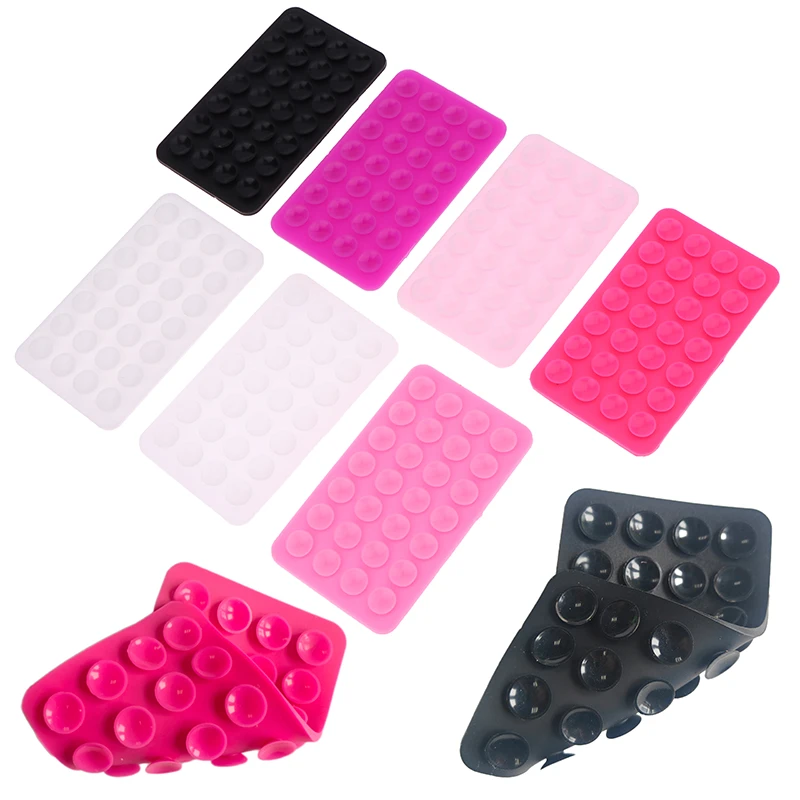 

1PCS Double Side Silicone Suction Pad For Mobile Phone Fixture Suction Cup Backed Adhesive Sucker Pad For Fixed Pad