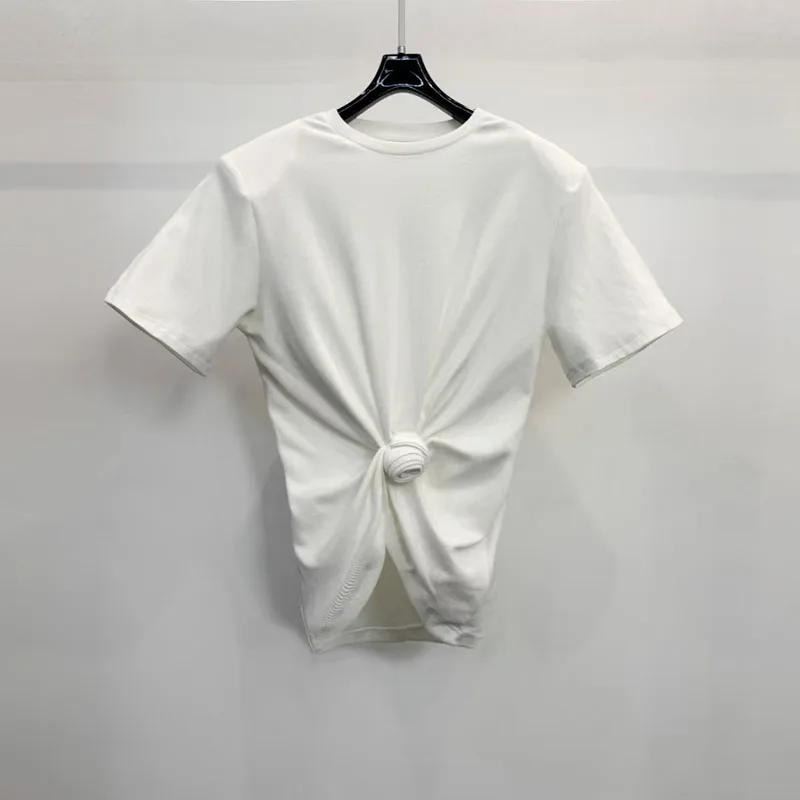 2026 Summer Women's T-shirt, Pure Cotton, Buttoned, Fitted Bodice, Casual Women's Top, Shirt, Y2K New Fashion Party Pullover bra
