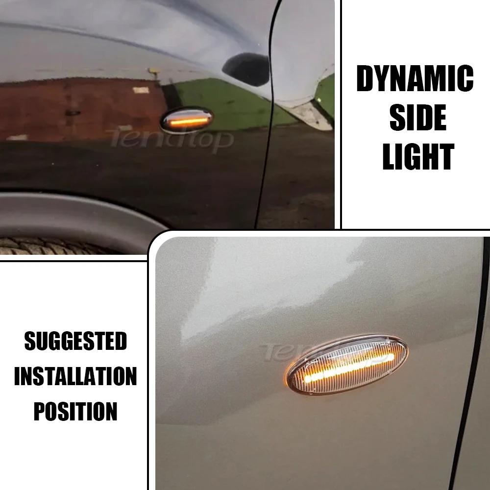 Dynamic Sequential LED Side Marker Lamp Turn Signal For Nissan Navara D22 NP300 Datsun Frontier Fiera PickUp Terrano Skystar
