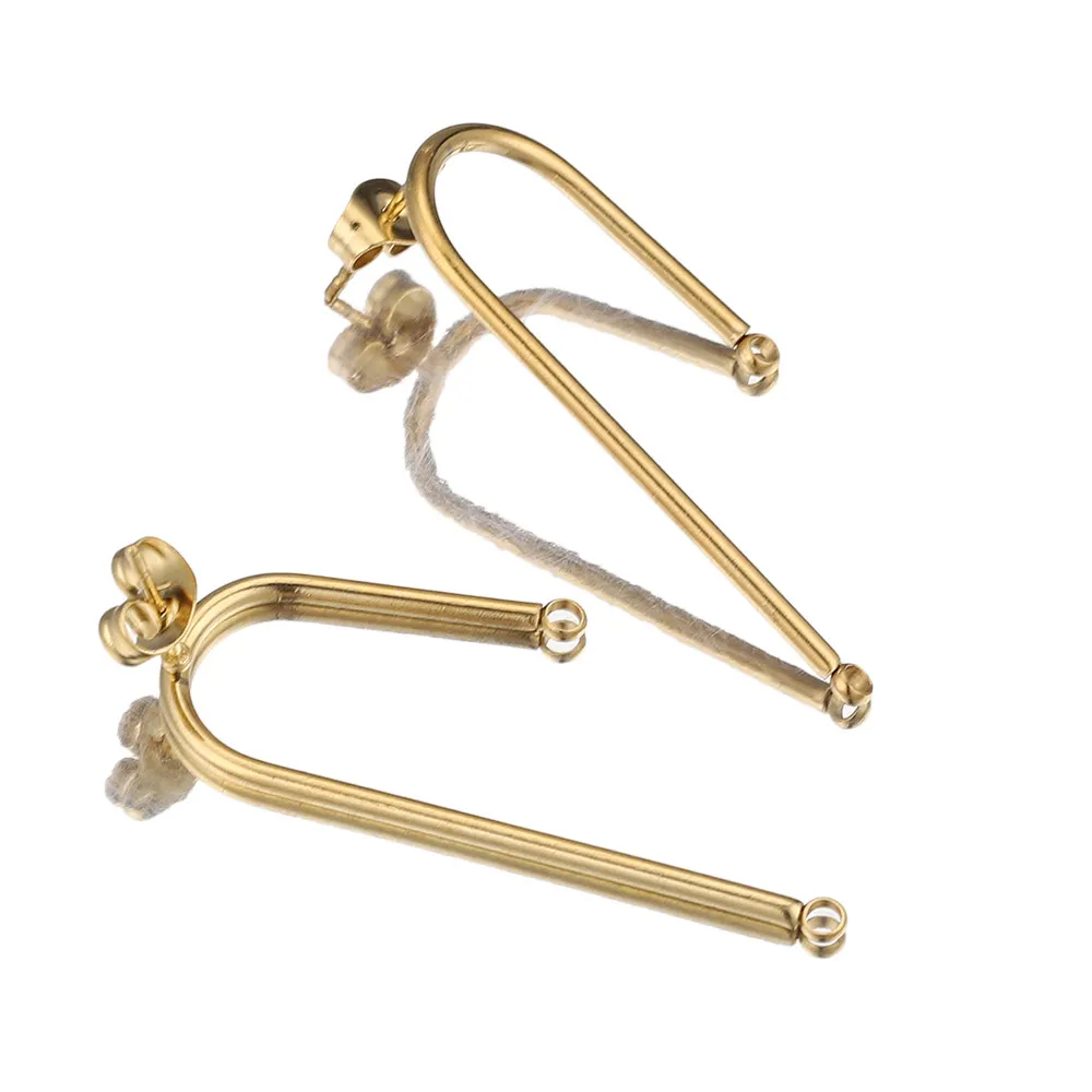 10pcs Stainless Steel Ear Studs Earring Post Base Pin with Ear Backs Earplug for Earrings DIY Jewelry Making Components findings