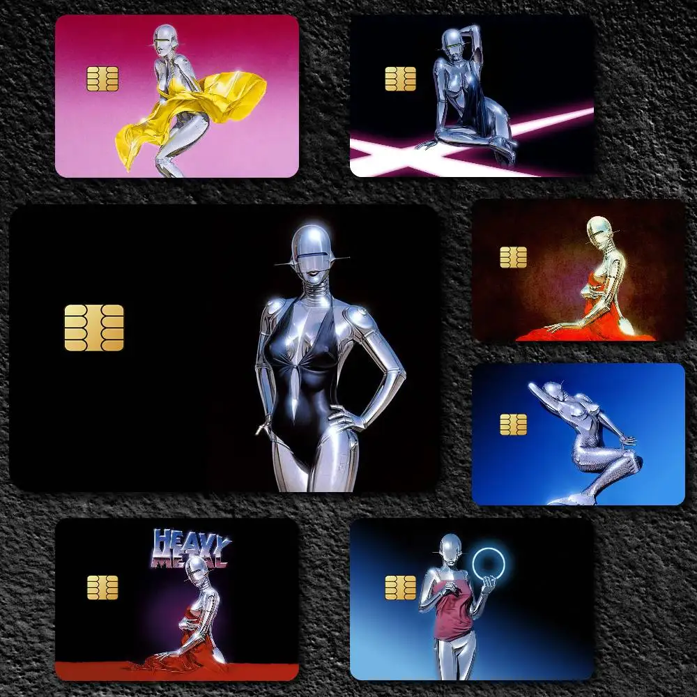 Art H-Hajime S-Sorayama pegatinas de piel de tarjeta de crédito para tarjeta bancaria autobús Metro tarjeta pegatina regalo impermeable