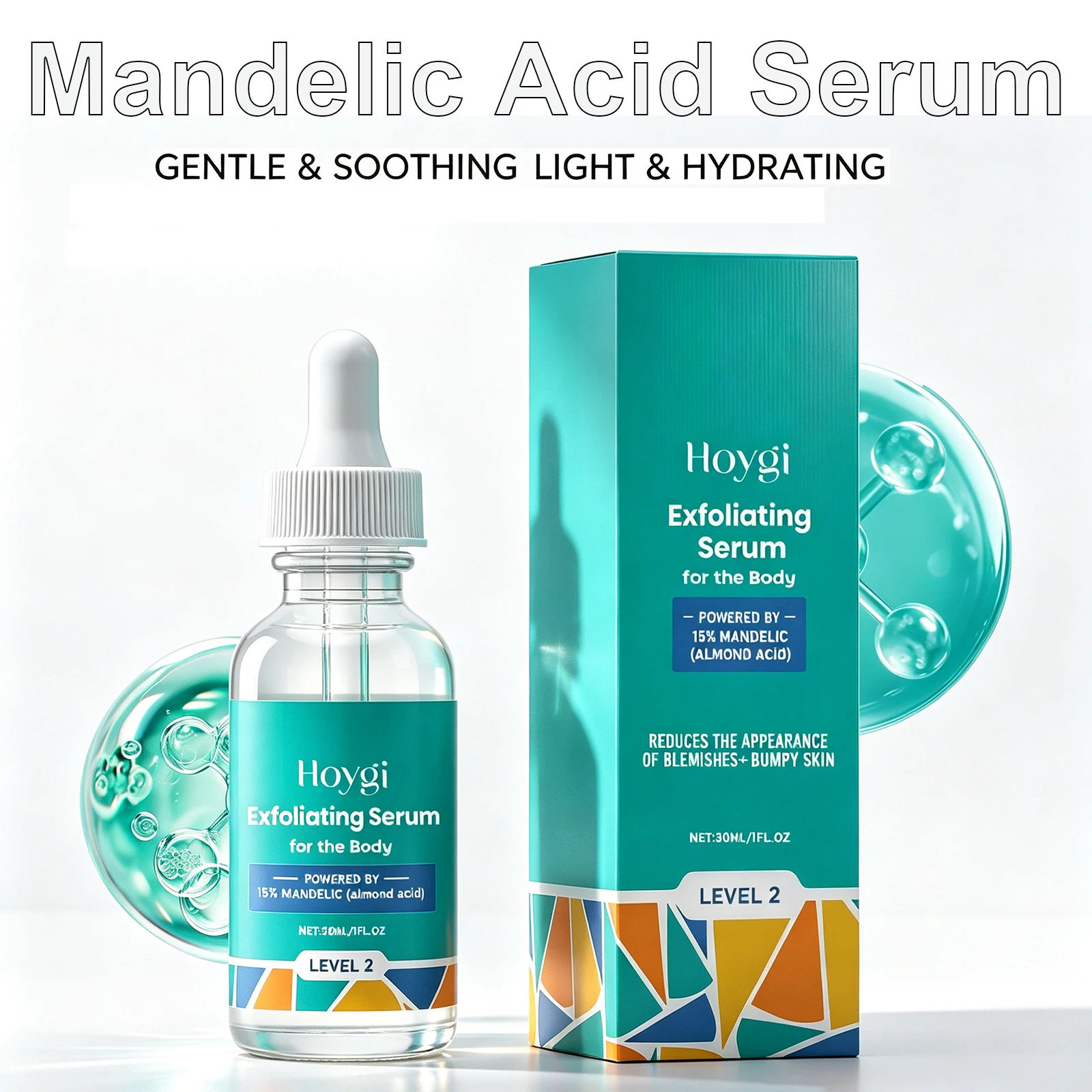 Suero de ácido mandélico, minimizador de poros suave, iluminador, reafirmante, hidratante para pieles sensibles, exfoliación diaria, esencia facial, 30ml
