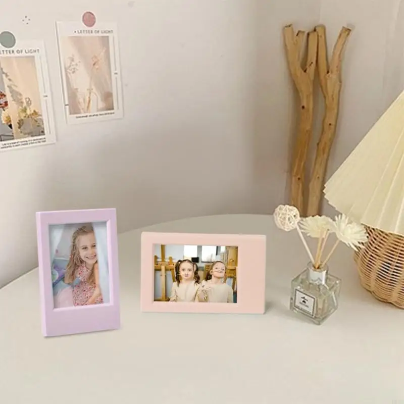R1wb 3 polegadas Mini molduras fotográficas para PhotoCard Display Stand Stand Decorações casa
