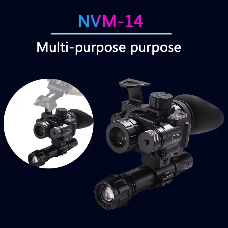

ZIYOUHU NVM-14 Digital HD Night Vision Monocular 1X-8X Zoom WiFi Gyro IR Head Mounted for Hunting And Photography