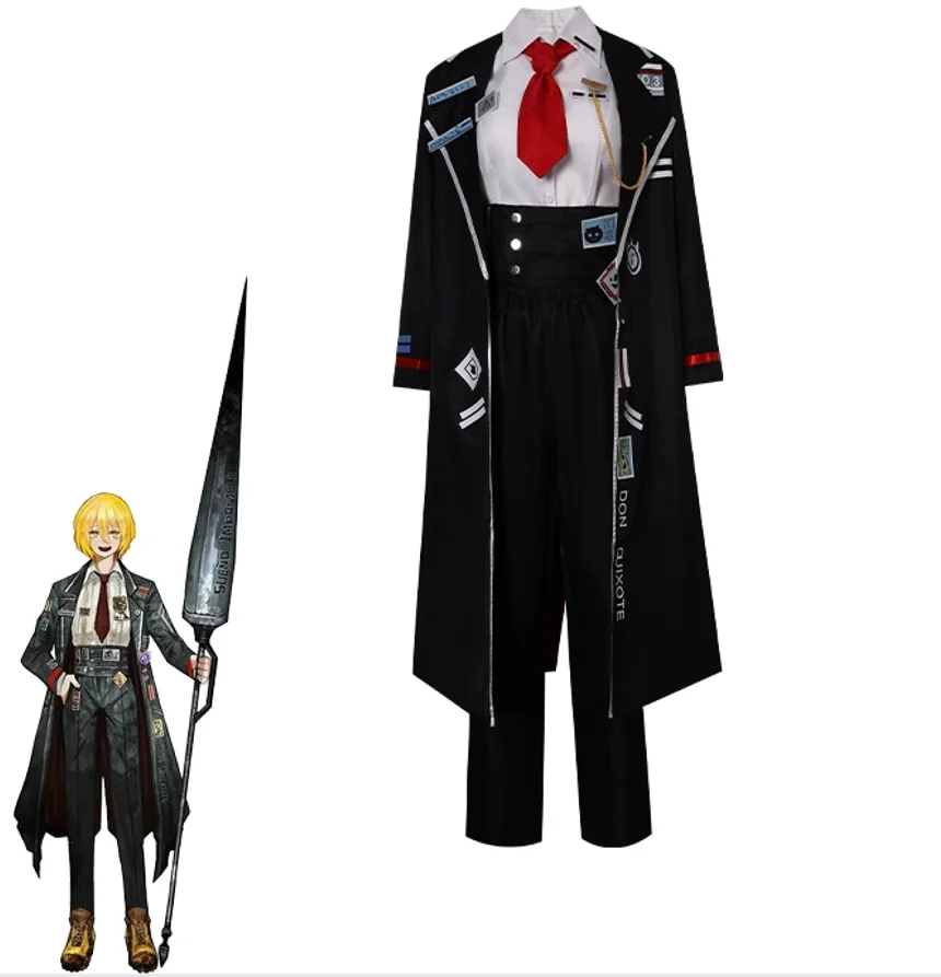 

Костюм для косплея по аниме «Дон Кихот»: униформа Королевы Ненависти (Limbus Company) — топ, брюки, пальто. Карнавальный наряд на Хэллоуин.