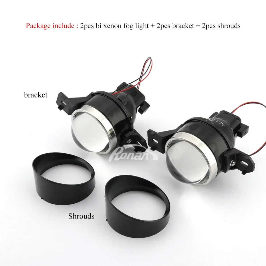 RONAN 3.0 Inch G2 Type Blue Film  Bixenon Fog Light Projector Lens D2S D2H H11 Lamps for Car Styling Retrofit Upgrade