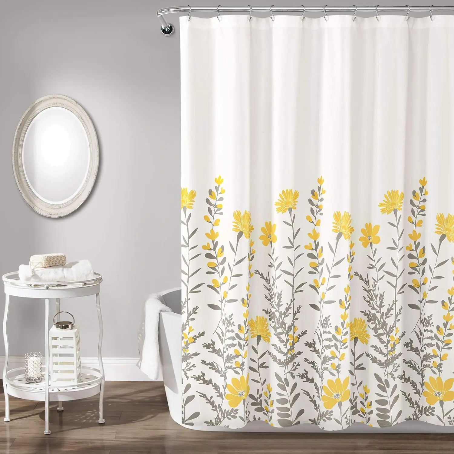 

Floral Shower Curtain Single 72" W x 72" L - Bathroom Décor - Cottage Style