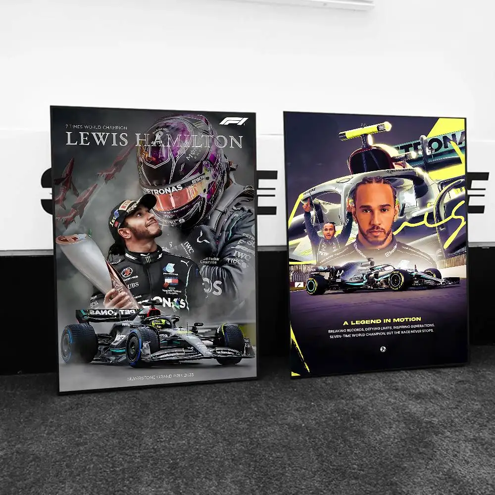 F1 L-Lewis H-Hamilton Poster Print A5 A4 A3 A2 Wall Art Decor For Room Office Gift For Fans