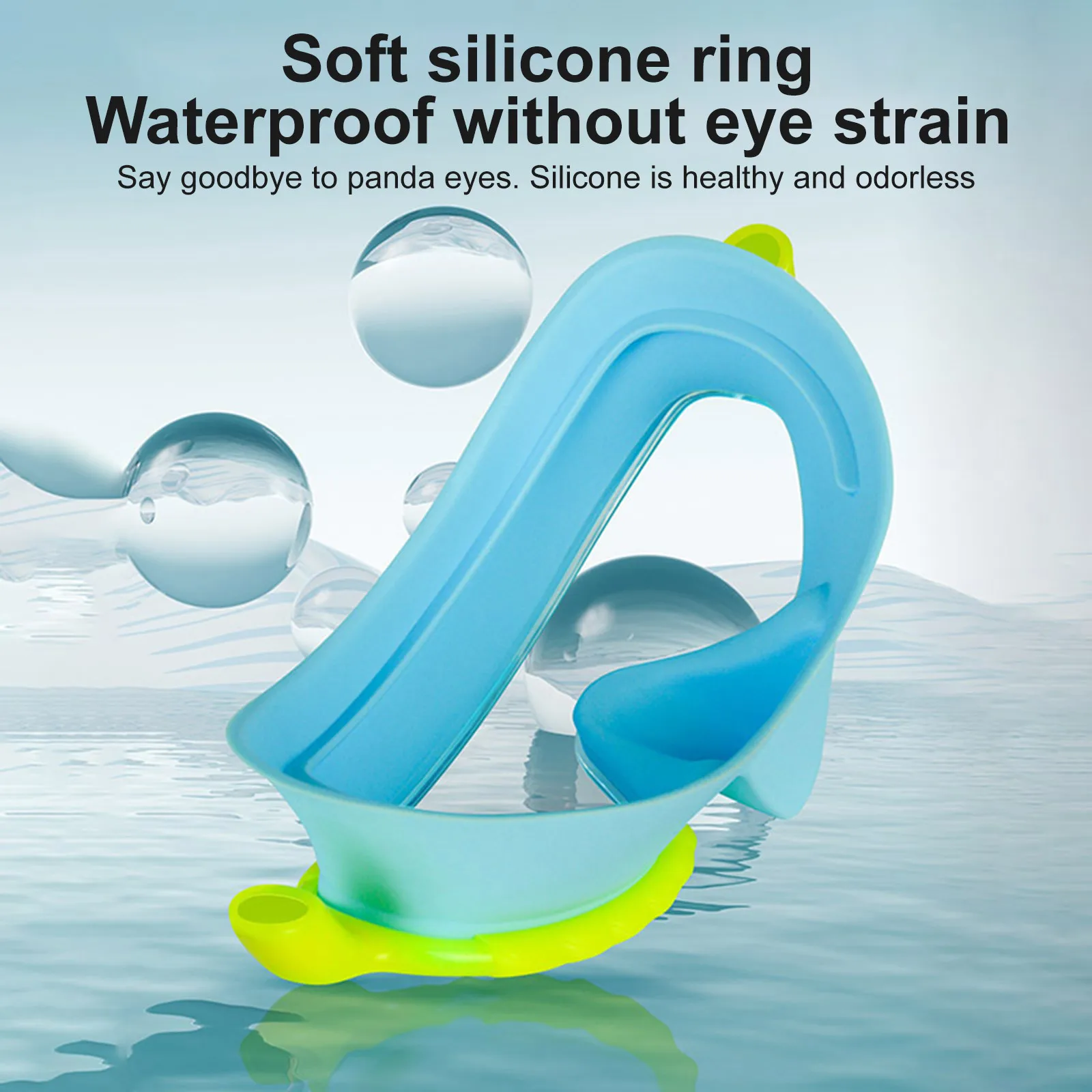 نظارات السباحة مع غطاء الأنف مجال رؤية واسع قناع الغطس المضاد للضباب المضاد للتسرب، نظارات السباحة للأطفال الصغار من سن 3 إلى 15 عامًا