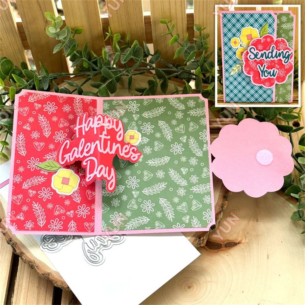 Happy Galentine's Day Word Die DIY Embossing Cutting Die Card Paper Craft DIY Template Metal Dies Album Embossing Scrapbooking