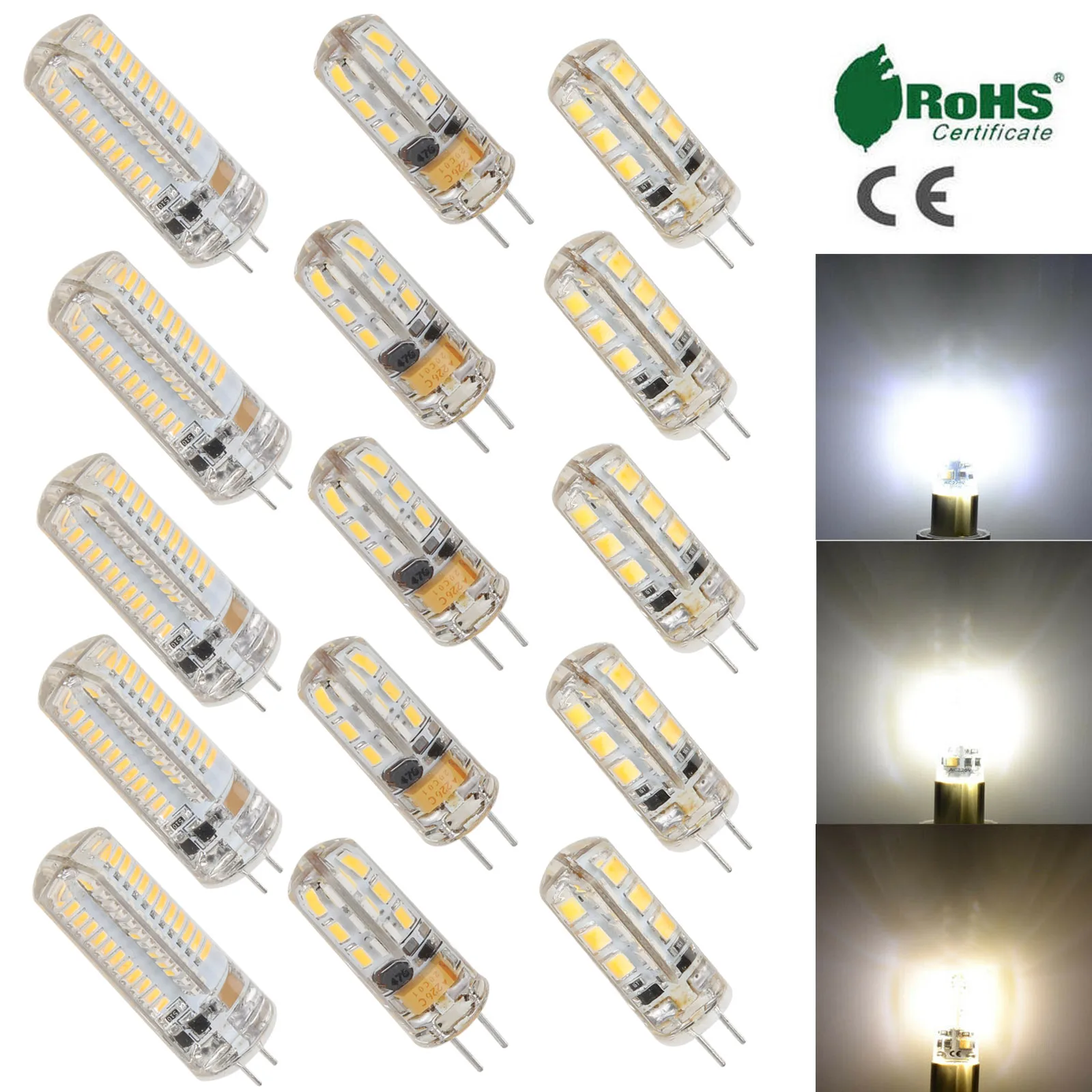 10Pcs Mini G4 LED Light Bulbs 12V 220V 2W 3W 5W 9W 12W SMD Replace 50W Incandescent Lamp For Spotlight Chandelier Decoration