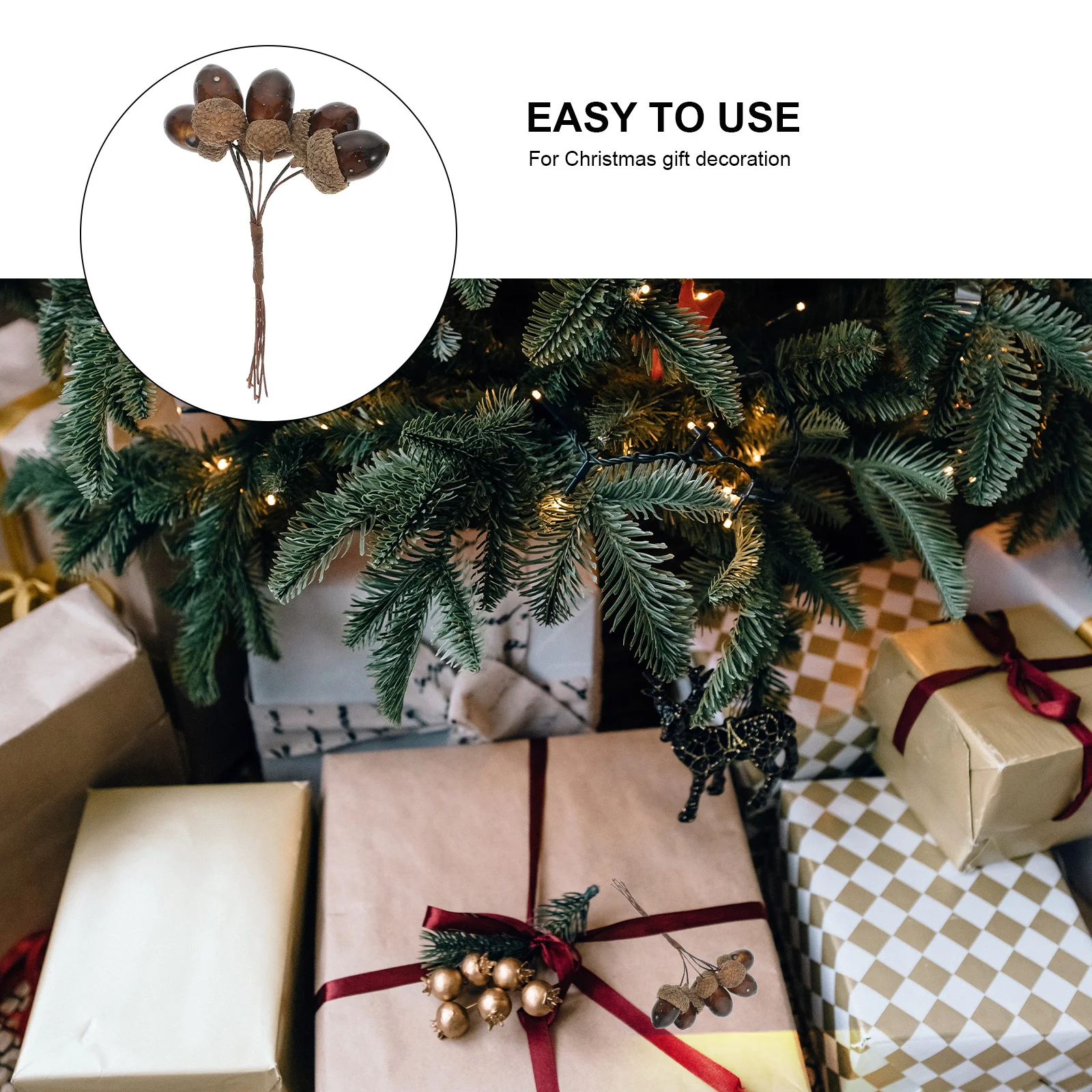 

3pcs Simulation Nut Bouquet Artificial Pine Decoration For Simulation Decor Xmas Home Wedding Party Indoor Outdoor Decor