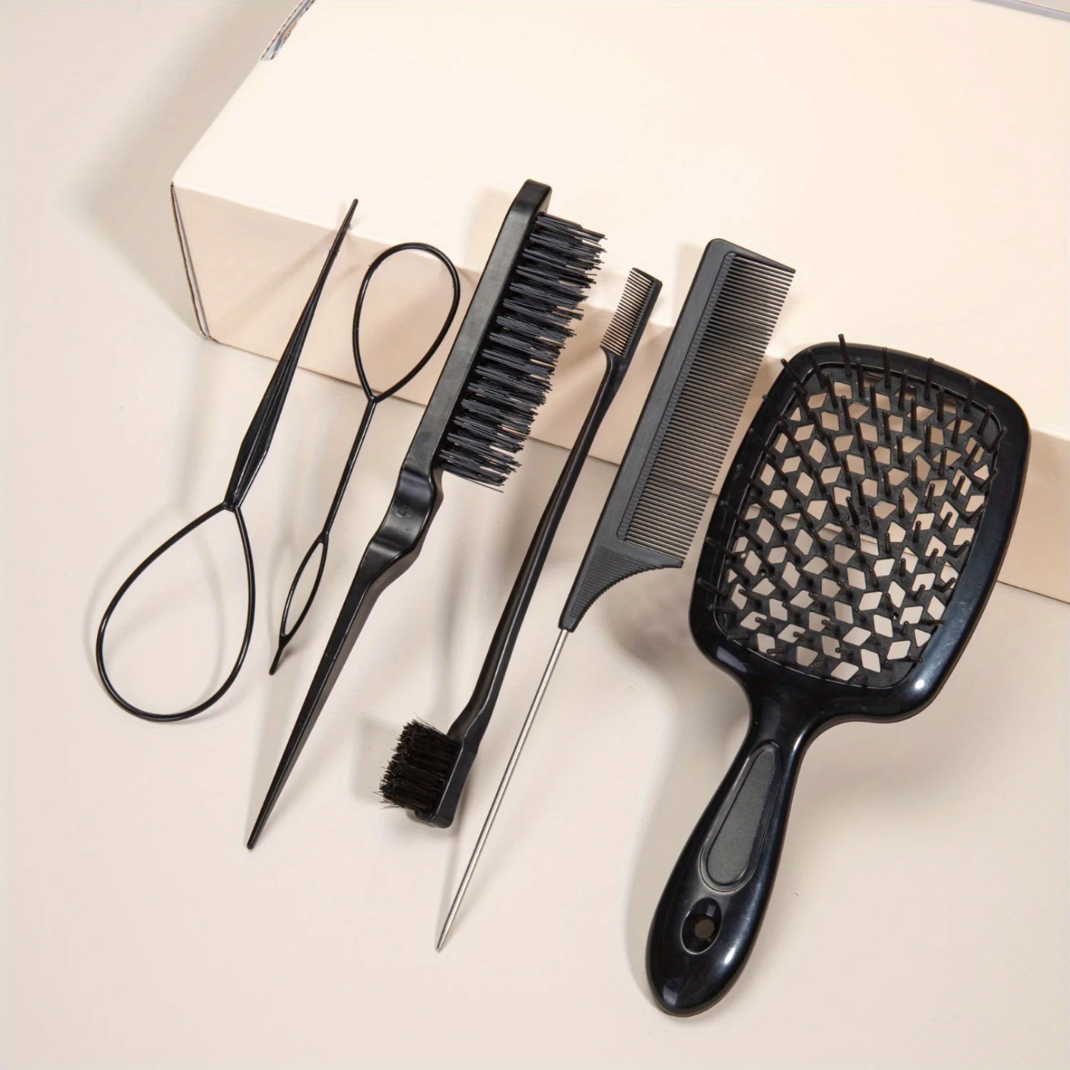 Air Cushion Tail Comb set Tangled Hair Comb Hair Brush Massage Anti-static Hollow Out Wet Curly Hair Brushes Barber Styling Tool