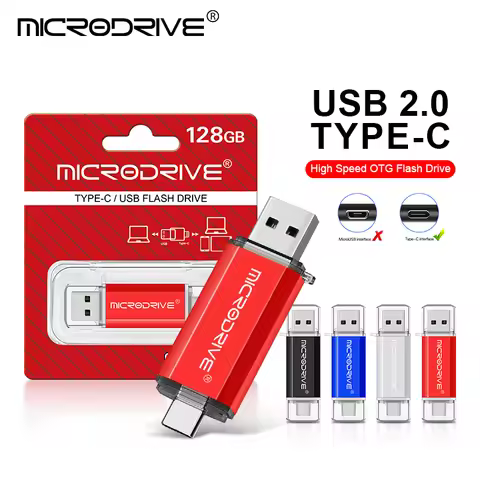 TYPE C USB 2.0 Flash Drive OTG Pen Drive 128GB 64GB 32G 16 8 4GB Memory Disk U Stick External Storage Pendrive for SmartPhone/PC