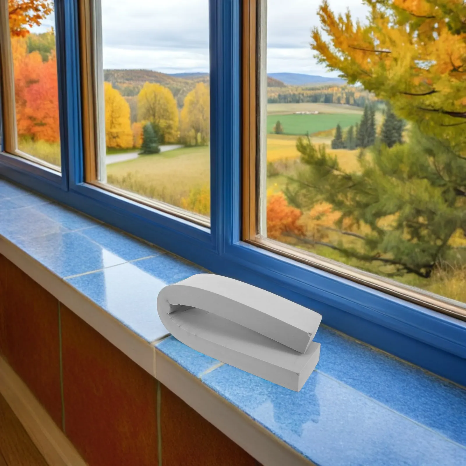 2Pcs Window Condensation Absorber Strip High Density Sponge Moisture Barrier Water Absorption Stopper Reusable 20x2.8x1.2