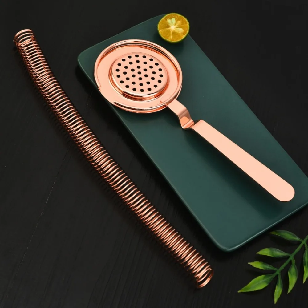 

Deluxe Strainer Stainless Steel Bar Strainer Anti-slip Professional Wine Filter Detachable Mesh Filter Kitchen