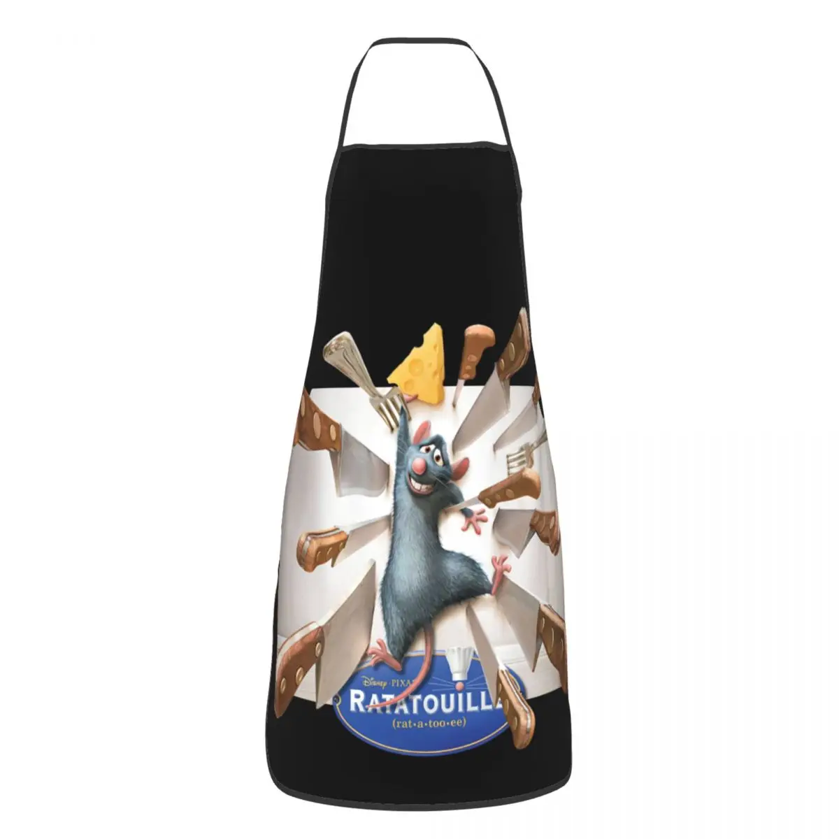 Custom Ratatouille Chef Anime Manga Apron for Women Men Unisex Bib Kitchen Cooking Tablier Cuisine Chef Gardening