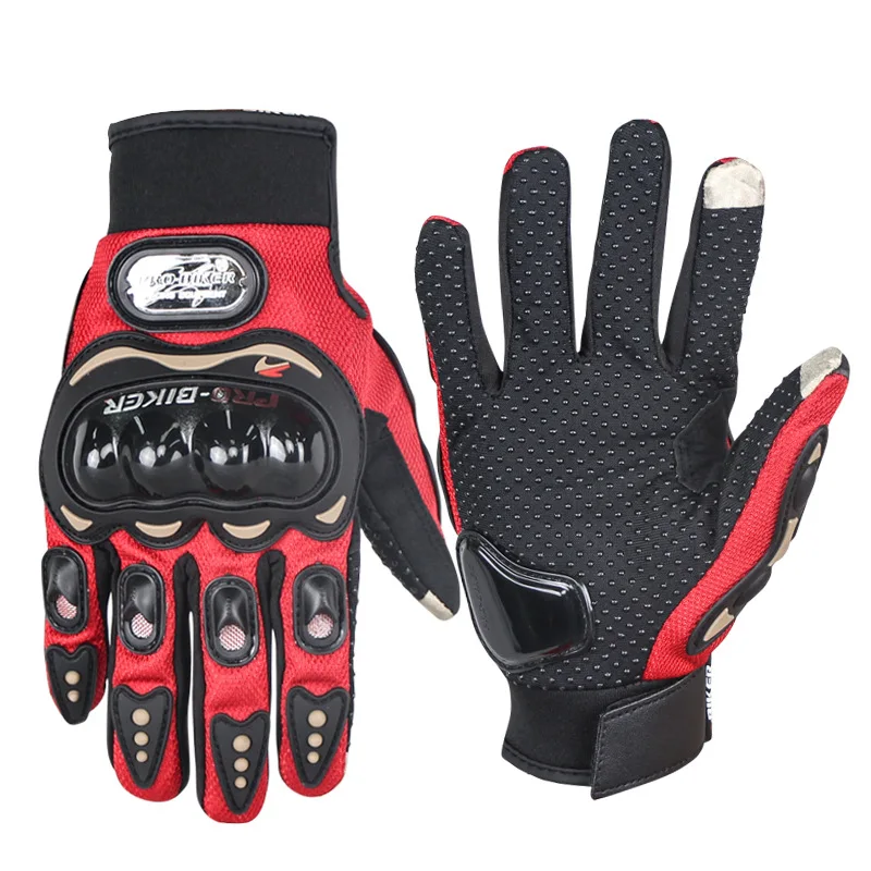 Summer Breathable Full Finger Motorcycle Gloves Non-slip Wear-resistant Motocross Racing Gloves Touch Screen Moto Biker Gloves