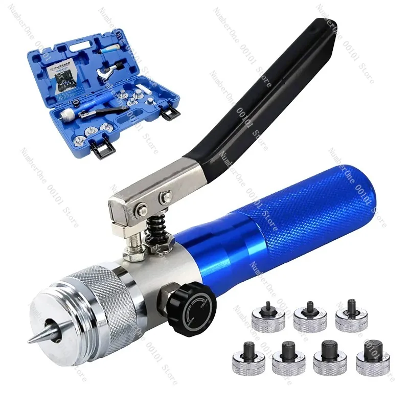

CT300A Hydraulic Copper Tube Expander Kit, 1/2 to 11/8 Inch Swaging Tool 7 Heads, Tube Swaging Expanding Set