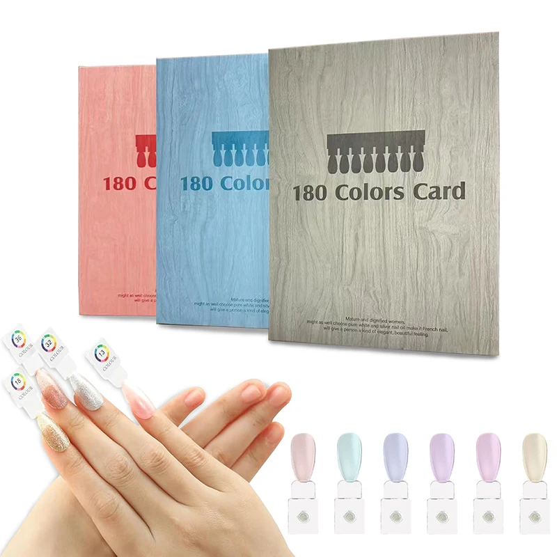 120/180 Colors Magnetic Fake Nails Tips Display Book Nail Polish Storage Book Nail Styles Showing Book With Fake Nails Tools