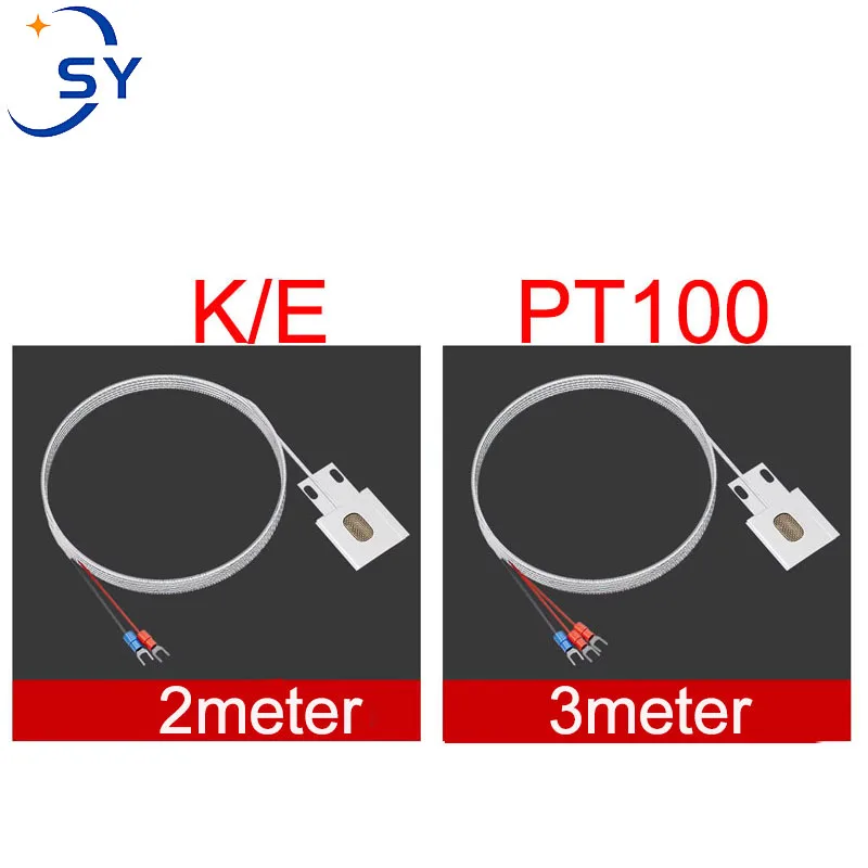 Pipe Patch Temperature Sensor K/E Type Thermocouple Arc Wafer  Platinum RTD Surface Temperature Probe 0-800℃ 1/2/3/4/5M Cable