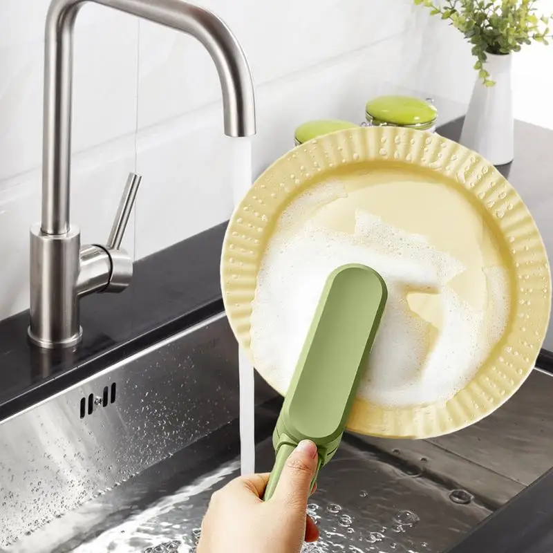 Utensil Cleaner Multifunctional Double-Ended Bristle Scrubber Dish Cleaner Brush Cleaning Scrubber Brush For Kitchen Chopsticks