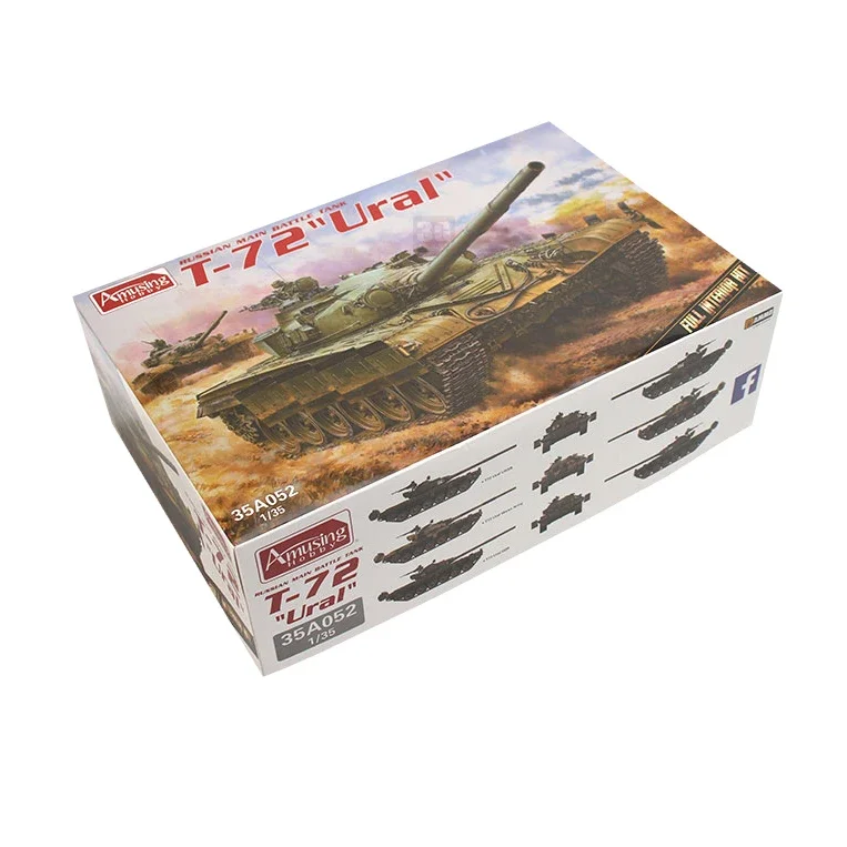 Kit de modelo de tanque montado Funming Hobby 35A052 T-72 URAL Tanque de batalha principal (kit interno completo) 1/35