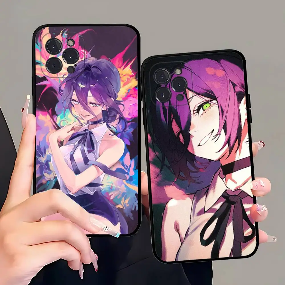 شعبية أنيمي C-Chainsaw M-Man R-Reze A-Arc جراب هاتف آيفون 16 15 14 13 12 11 17 برو ماكس البساطة عودة بولي TPU لينة