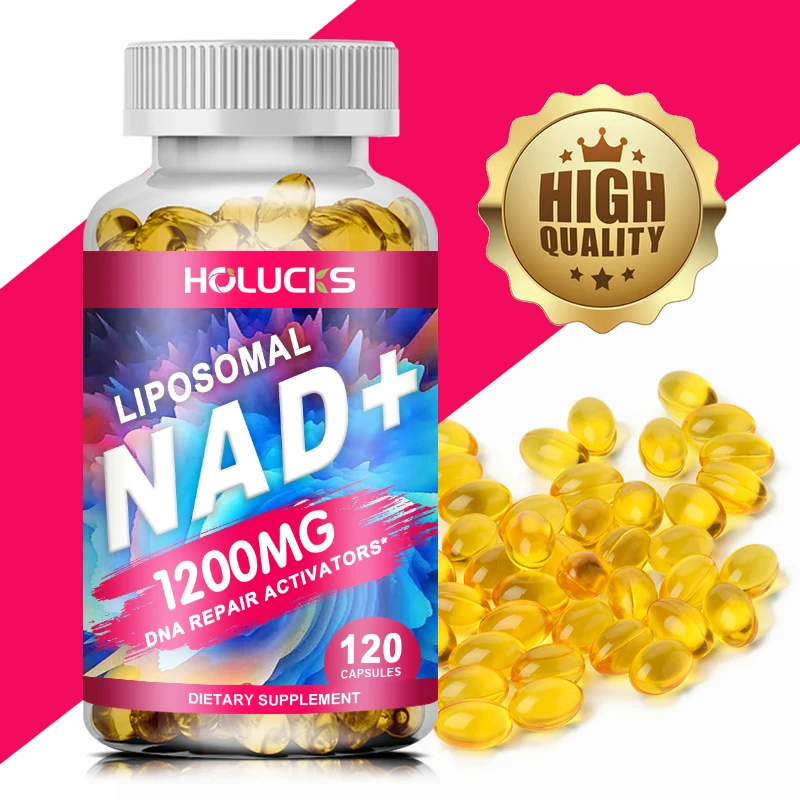 1200mg Liposomal NAD+ Supplement Capsules, Enhanced Absorption, Boosting NAD+, Age Defense, Energy, Metabolic Repair