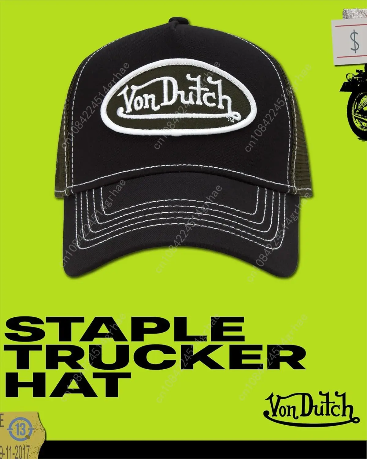 Unisex-Trucker-Mütze – gebogene Bill-Mesh-Rückseite, klassische Retro-Baseballkappe mit verstellbarem Snapback für Damen und Herren