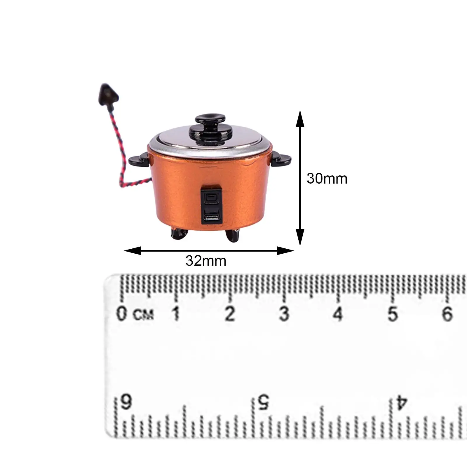 1:12 Scale Dollhouse Rice Cooker Model DIY Ornaments Exquisite Workmanship,