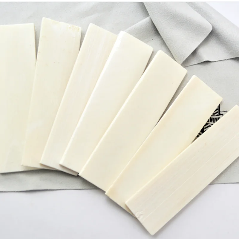 90*30*5mm Bovine Bone Shank Handle Sword Scale Slab for Folding Tool Patch DIY Material 1PC