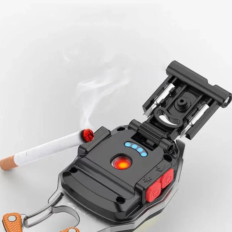 New Portable 15 in 1 Mini Multifunction Outdoor EDC Led Flashlight Keychain Tools