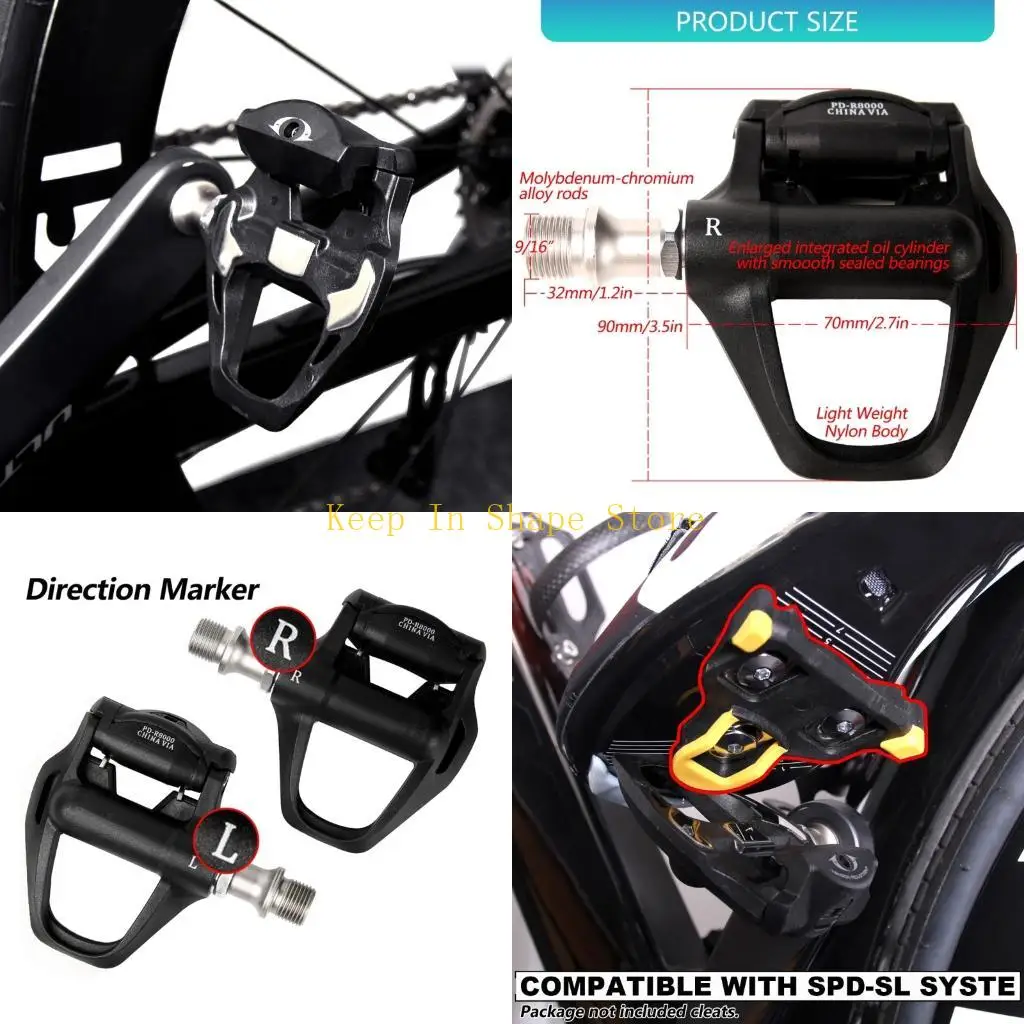 

U1JC Ergonomic Cycling Pedals Enhanced Stability Long Distances Mountain Bike Pedals