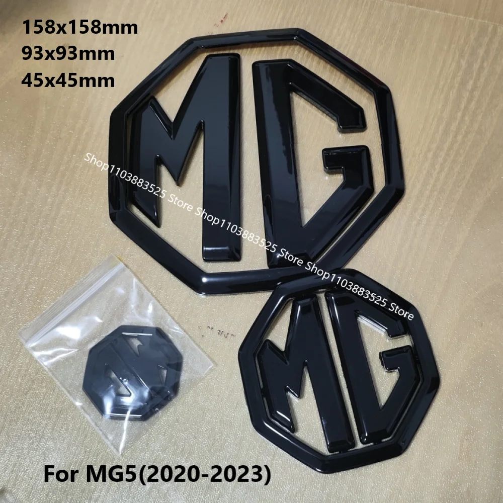

3PCS for MG5 2020-2023 Center Logo Front Emblem Badge Rear Trunk Emblem Shell Sticker Steering Wheel Sticker Accessories