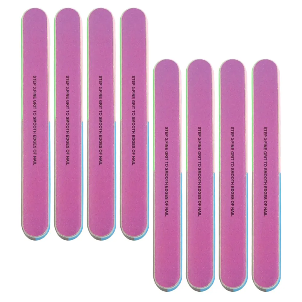 

8pcs Nail Files Sponge Buffers Pedicure Tools Polishing Strips for Manicure Shaping Filing Nails Salon