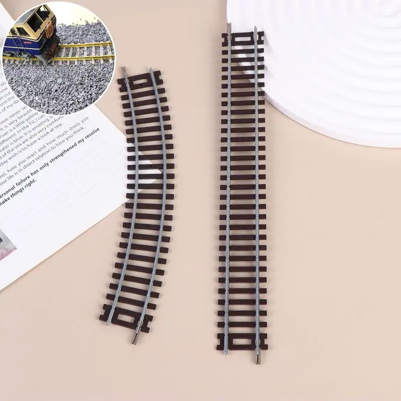 1/87 HO Scale Train Track Model Miniature Sand Table Railway Layout Straight Curved Track Diorama Scenery Kit Gift Set