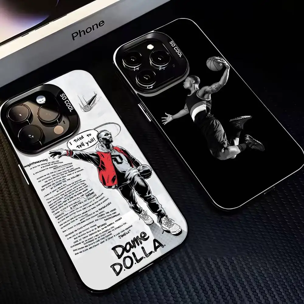 

Basketball D-Damian Lillard Phone Case For iPhone17,16,15,14,13,12,11 Plus,Pro Max Black Matte Shockproof Cover