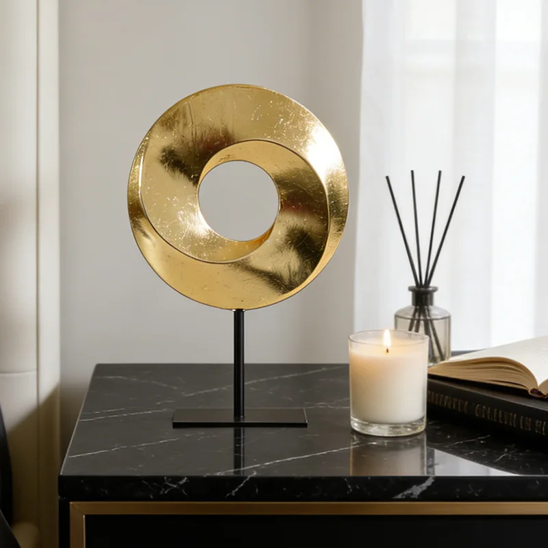 Luxury Tabletop Decorative Ornament, Office Living Room Entryway Display Decor, Showroom Art Craft Decoration