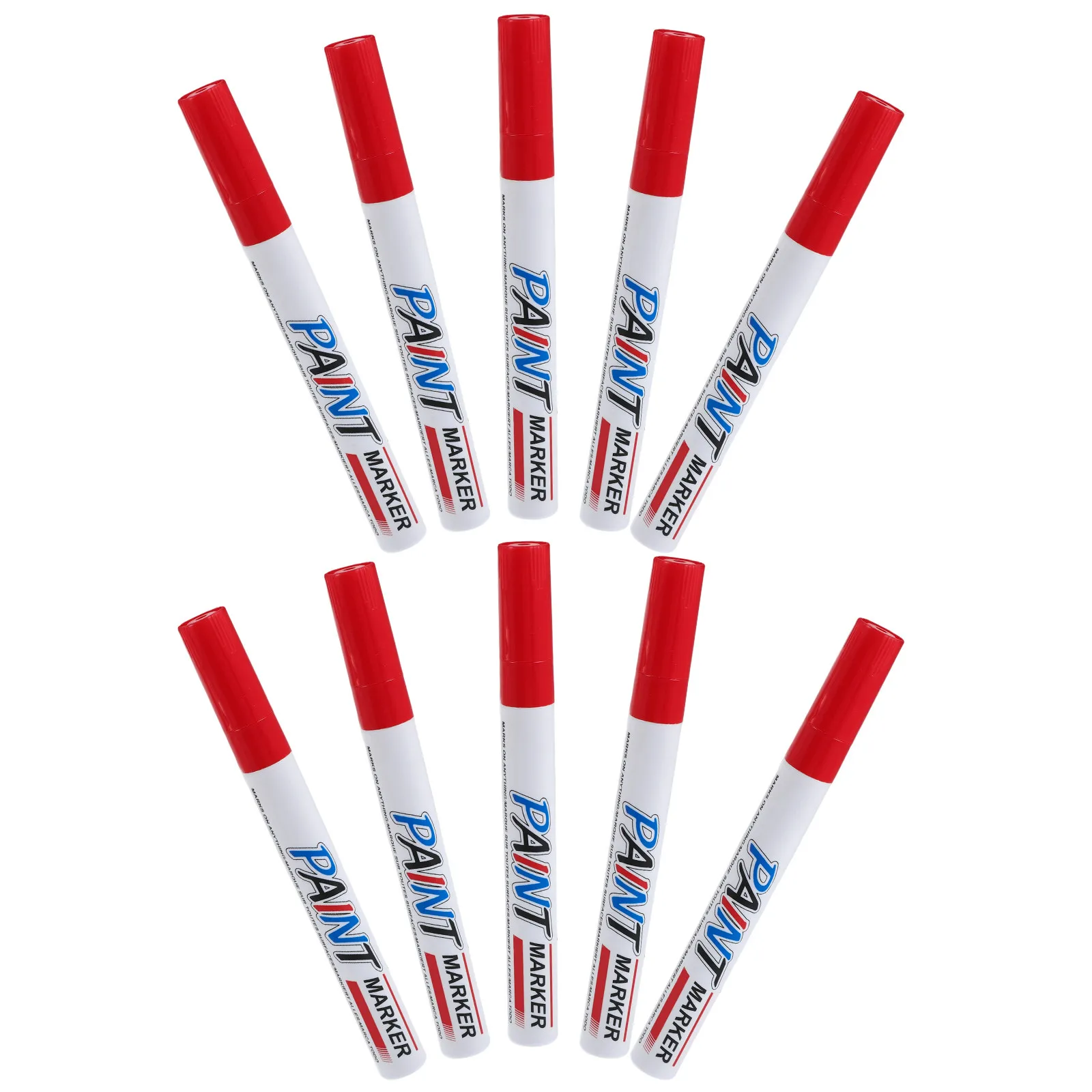 10Pcs Weatherproof Tombstone Marker Pen Oil Based Paint Pen Permanent Red Metallic Gold Headstone Lettering Repair Stone