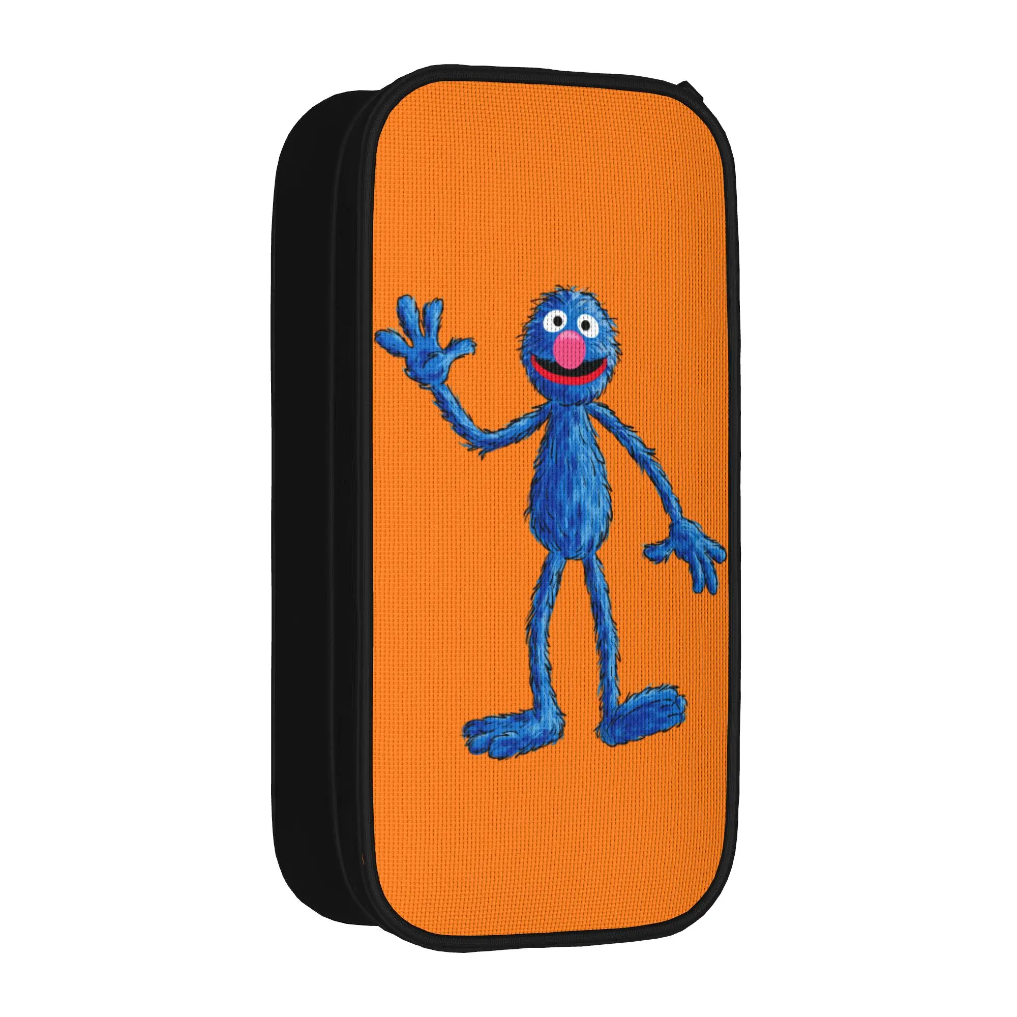 Estuche para lápices de Plaza Sésamo con diseño de Grover, el monstruo del final de la historia, bolsas divertidas para estudiantes, regalo escolar, estuche para lápices