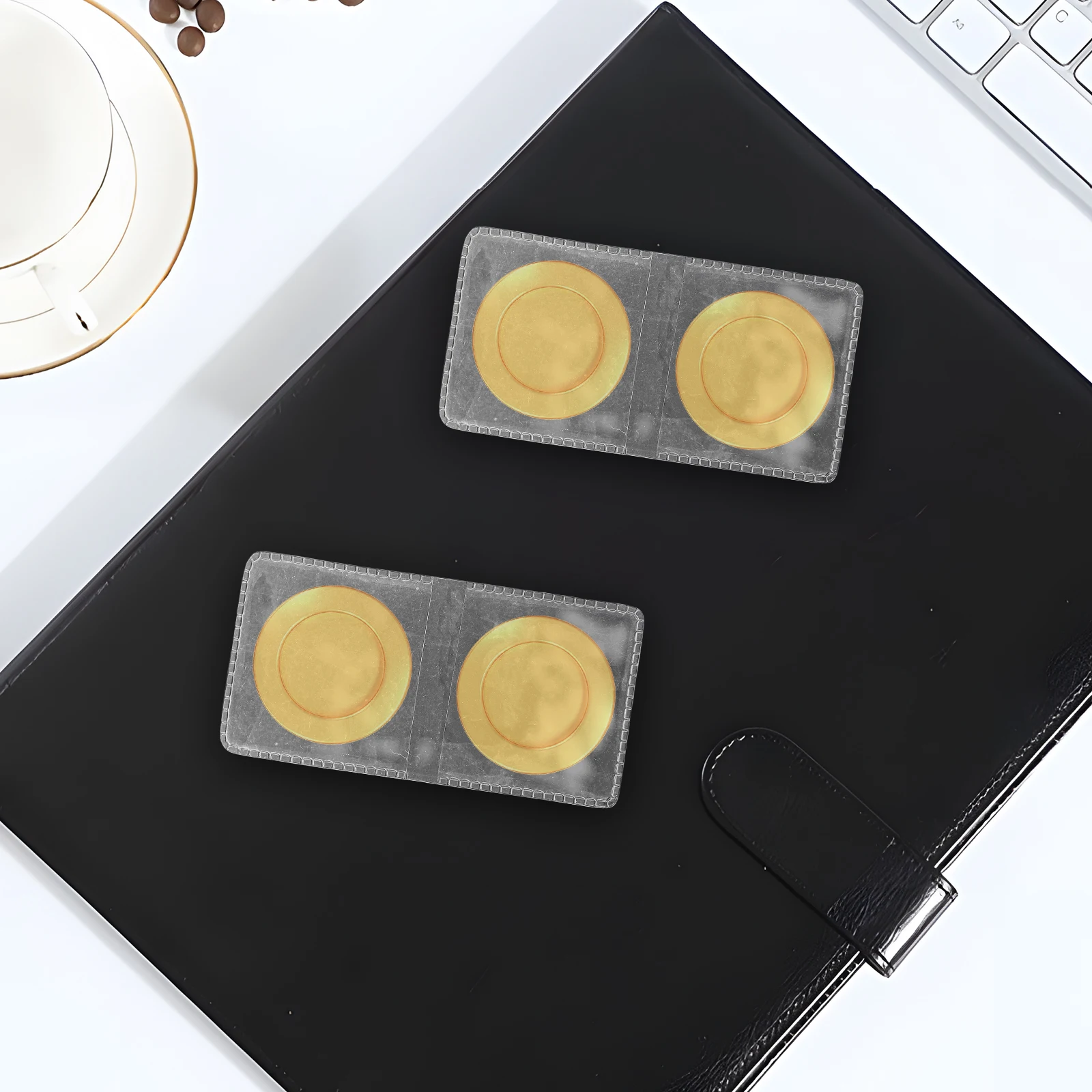 50pcs Coin Storage Bag PVC Transparent Banknote Sleeves Coins Dualsided Portable Change Exhibitions