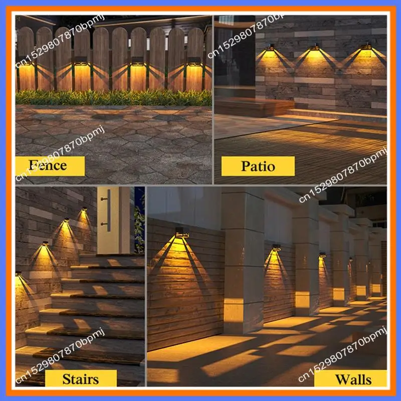 BAAE Solar-Wandleuchten, Außenzaunleuchten, LED, wasserdicht, Solar-Treppenleuchten, Außenterrassenleuchten