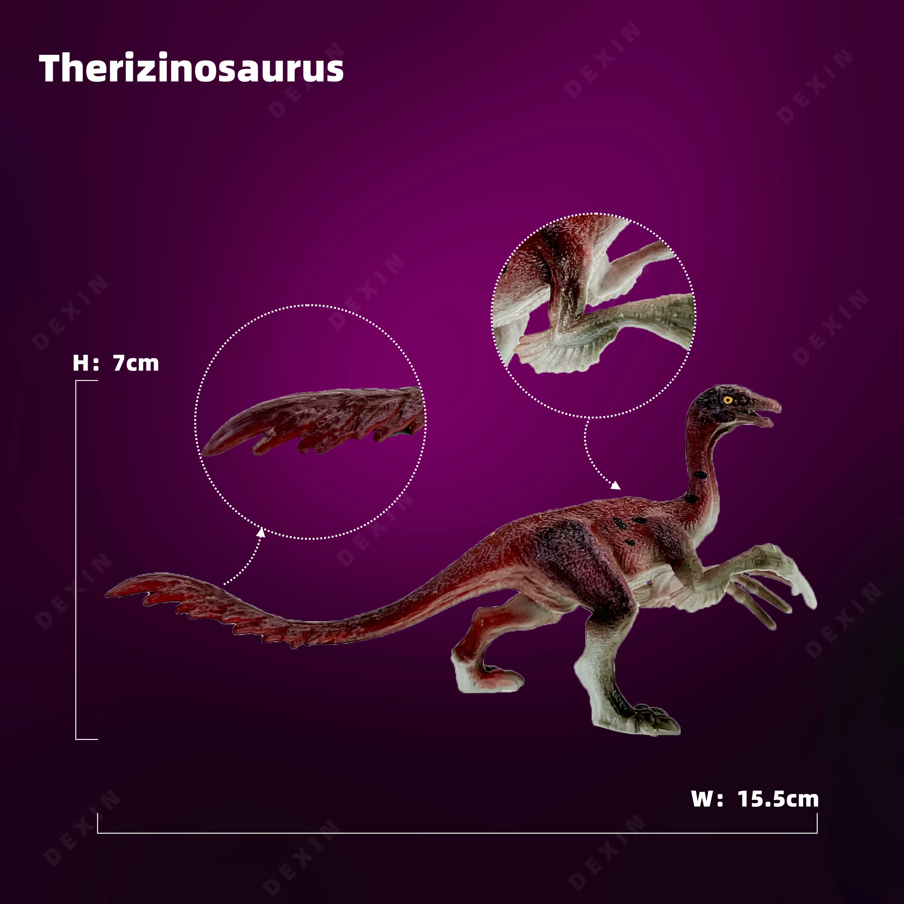 

New Jurassic Therizinosaurus Jurassic Park Movie Static Model Animal Decoration Collect Halloween Christmas BirthdayGift KidsToy