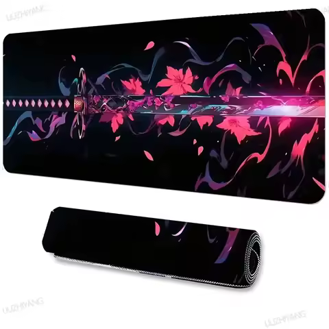 XXL Sakura Samurai Sword Mouse Pad Gamer MousePad Laptop Keyboard Mousemat Large Mausepad Gaming rubber PC Office Desk Mats