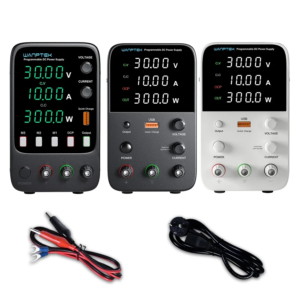 WANPTEK Lab DC Power Supply 30V 10A, Encoder Adjustment Adjustable Stabilized Power Source Switch, 60V 5A 120V 3A 160V 2A, PC Connect - Image 2