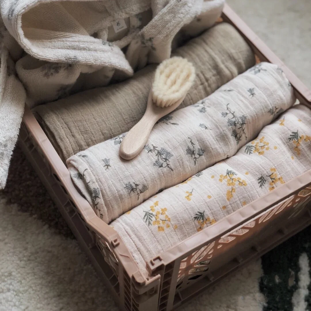 Vintage Baby Mimosa Floral Muslin Cotton Swaddle Blanket Newborn Wrap Blankets Baby Muslin Diapers Newborn Receiving Blankets